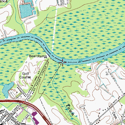 Topographic Map of Town Branch, MD