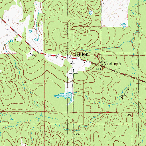 Topographic Map of Union, AR