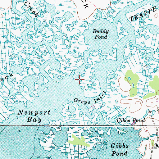 Topographic Map of Trappe Creek, MD