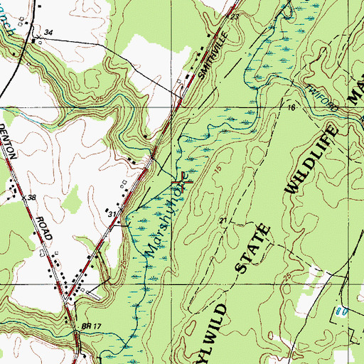 Topographic Map of Tull Branch, MD