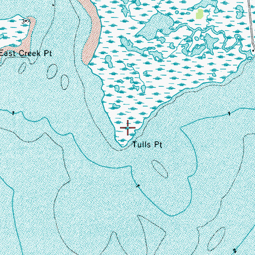 Topographic Map of Tulls Point, MD