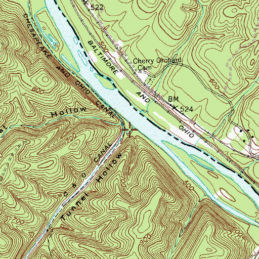 Topographic Map of Tunnel Hollow, MD