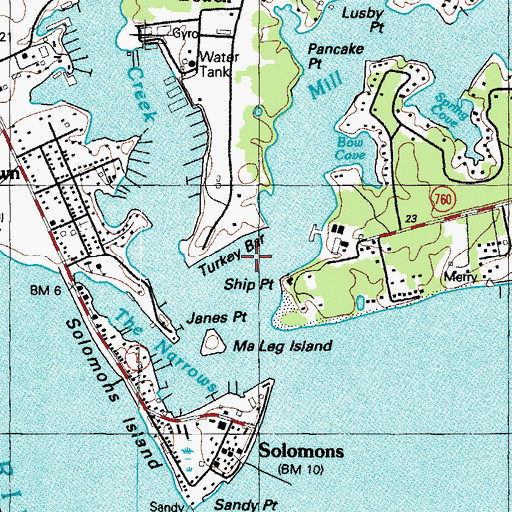 Topographic Map of Turkey Bar, MD
