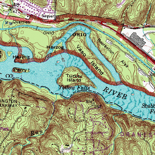 Topographic Map of Turkey Island, MD