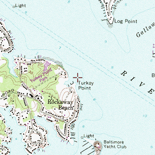 Topographic Map of Turkey Point, MD