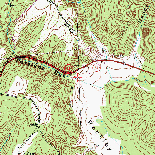 Topographic Map of Twigs Hollow, MD