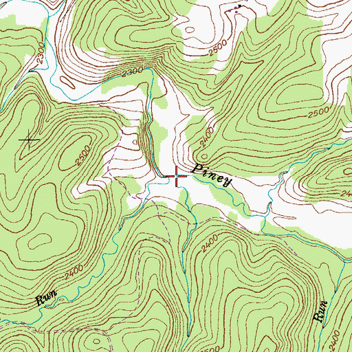 Topographic Map of Twomile Run, MD