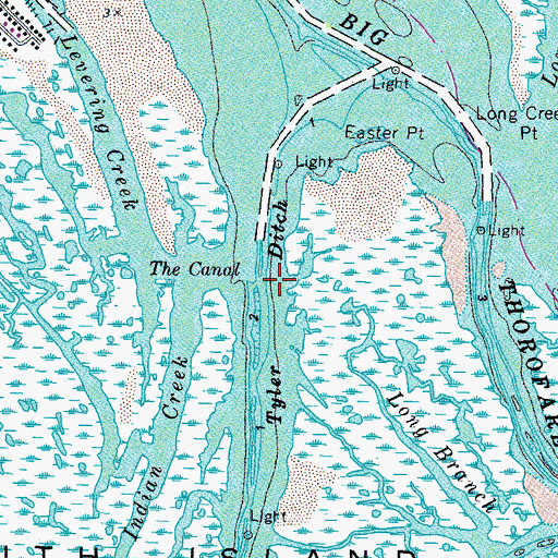 Topographic Map of Tyler Ditch, MD