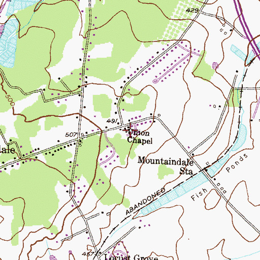 Topographic Map of Union Chapel, MD
