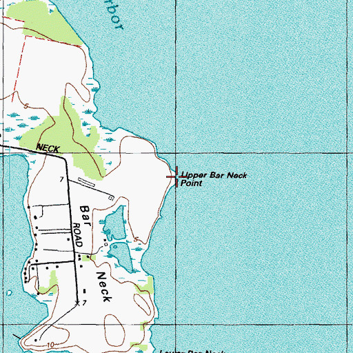 Topographic Map of Upper Bar Neck Point, MD