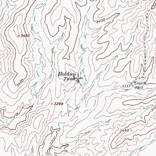 Topographic Map of Holdup Tank, AZ
