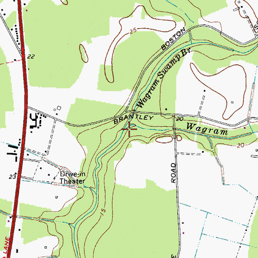 Topographic Map of Wagram Swamp Branch, MD