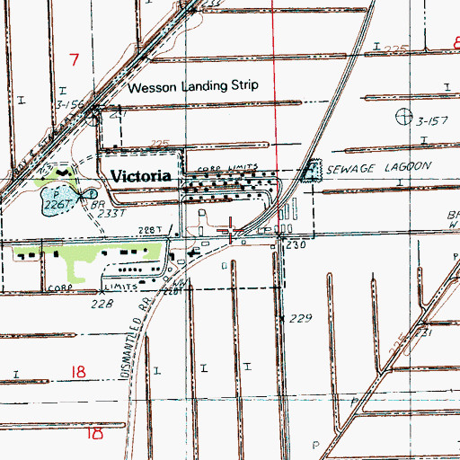 Topographic Map of Victoria, AR