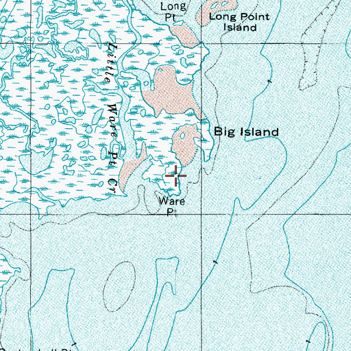 Topographic Map of Ware Point, MD