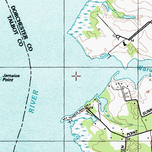 Topographic Map of Warwick River, MD