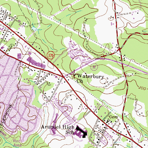 Topographic Map of Macedonia United Methodist Church, MD