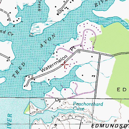 Topographic Map of Watermelon Point, MD