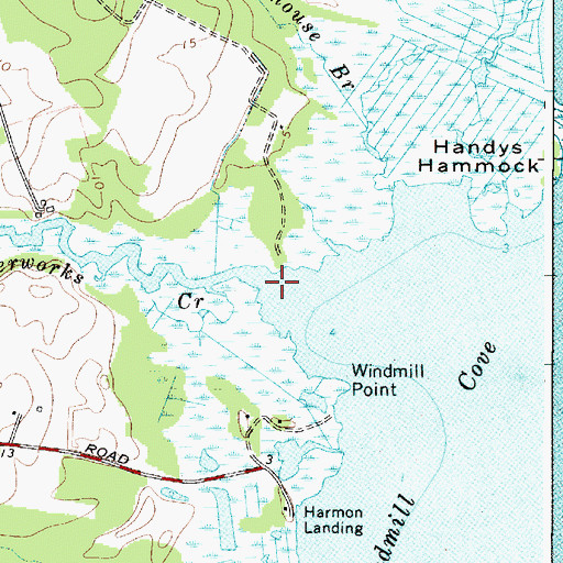 Topographic Map of Waterworks Creek, MD