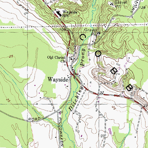 Topographic Map of Wayside, MD