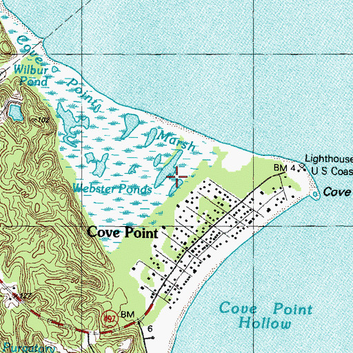 Topographic Map of Webster Ponds, MD
