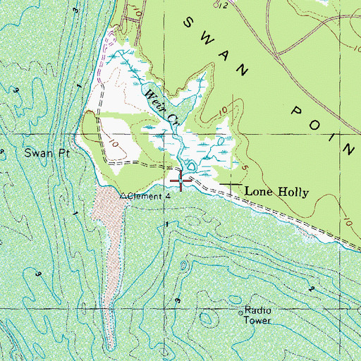 Topographic Map of Weir Creek, MD