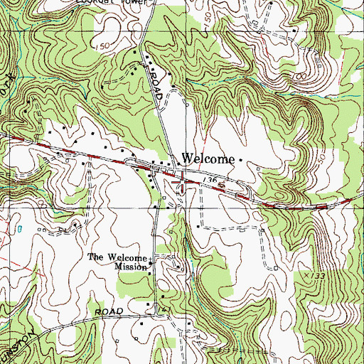 Topographic Map of Welcome, MD