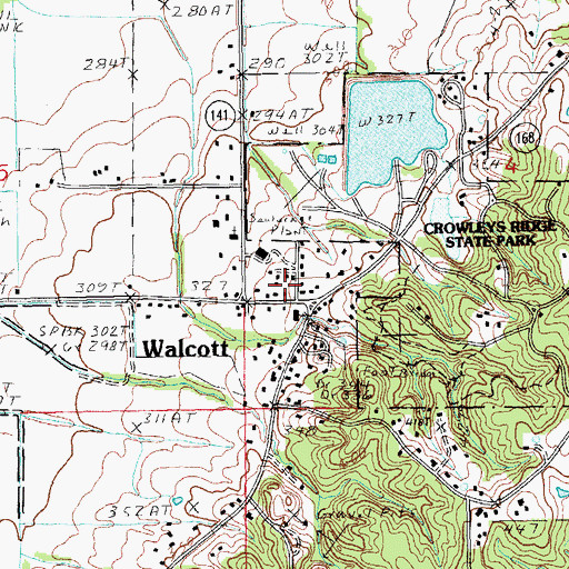 Topographic Map of Walcott, AR