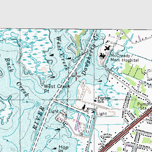 Topographic Map of West Creek, MD