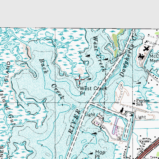 Topographic Map of West Creek Point, MD