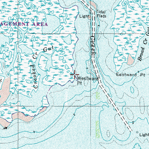 Topographic Map of Westward Point, MD