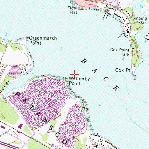 Topographic Map of Wetherby Point, MD
