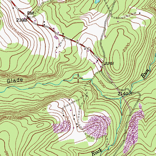 Topographic Map of White Rock Glade, MD