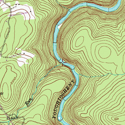 Topographic Map of White Rock Run, MD