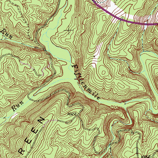 Topographic Map of White Sulphur Run, MD