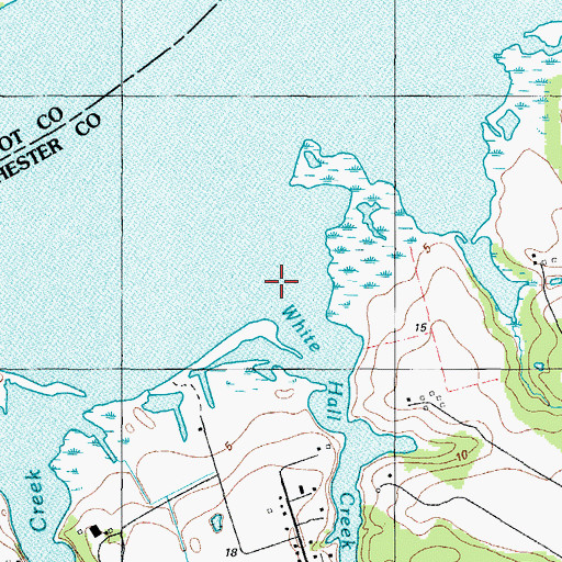 Topographic Map of White Hall Creek, MD