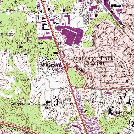 Topographic Map of Wickford, MD