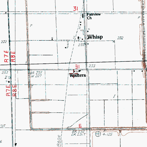 Topographic Map of Walters, AR