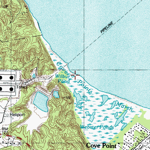 Topographic Map of Wilbur Pond, MD