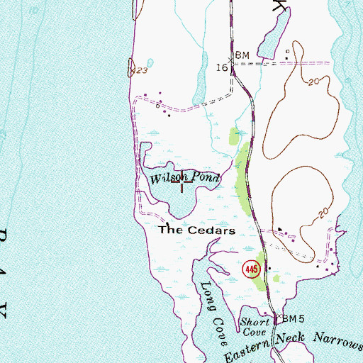 Topographic Map of Wilson Pond, MD