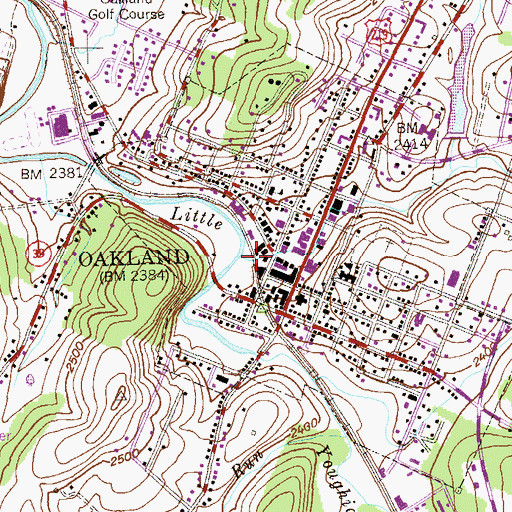 Topographic Map of Wilson Run, MD