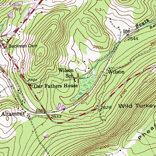 Topographic Map of Wilson School, MD