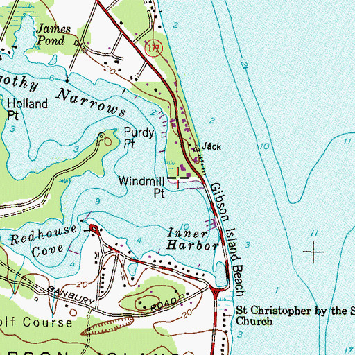 Topographic Map of Windmill Point, MD