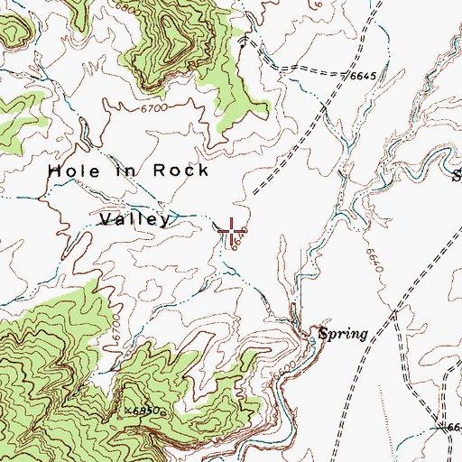 Topographic Map of Hole in Rock Valley, AZ