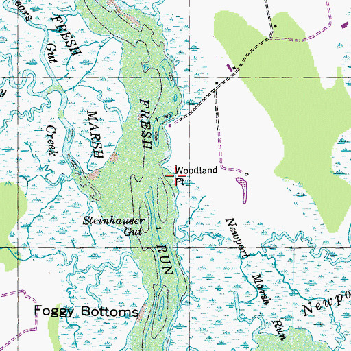 Topographic Map of Woodland Point, MD
