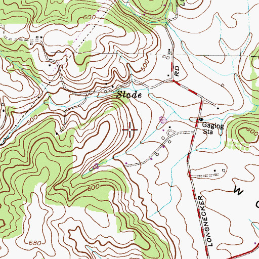 Topographic Map of Worthington Valley, MD