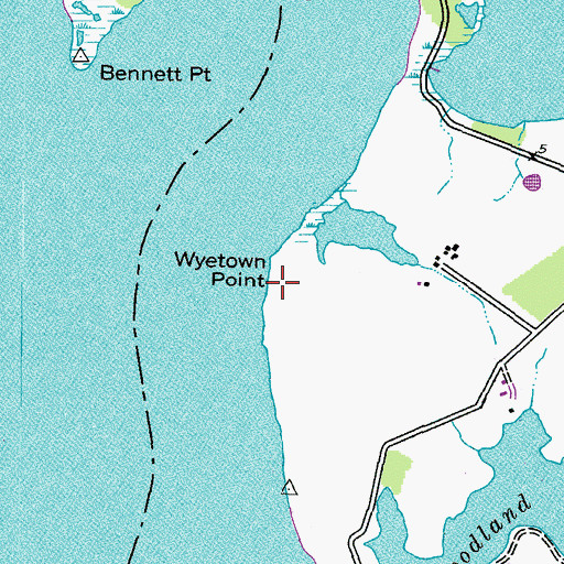 Topographic Map of Wyetown Point, MD