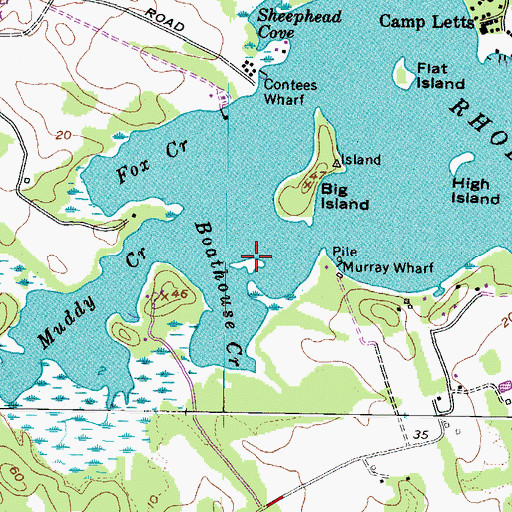Topographic Map of O'Neill Island, MD