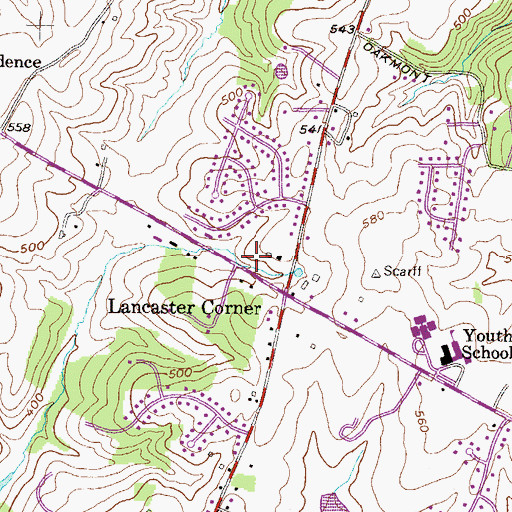 Topographic Map of Scarff, MD