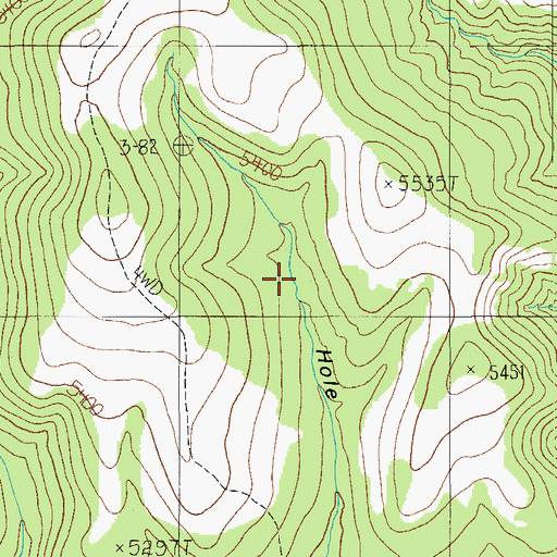 Topographic Map of Hole Canyon Tank, AZ