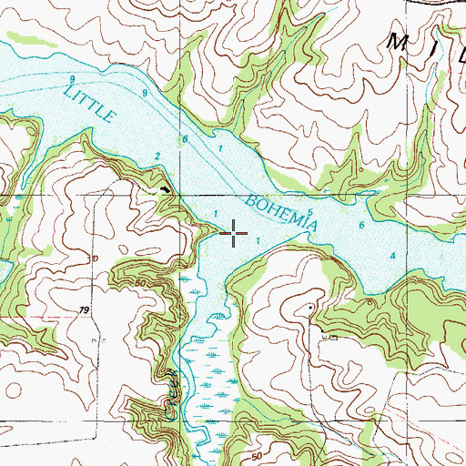Topographic Map of Black Duck Creek, MD